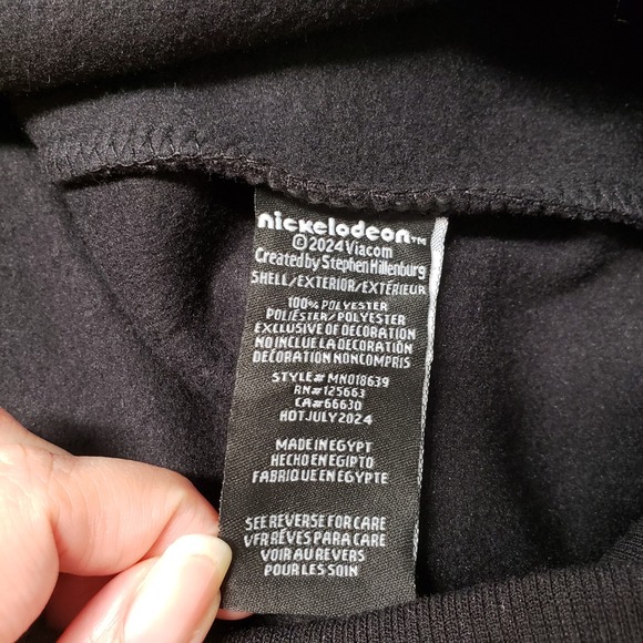 Members Only Spongebob Squarepants Hoodie Sweatshirt Mens Medium Black Oversized - Picture 14 of 16